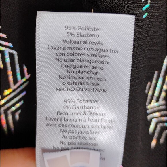 LuLaRoe Scarlett dress Black with        Iridescent Silver Diamonds size 10 - Picture 8 of 10